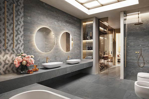 Carrelage salle de bain gris - Articonnex