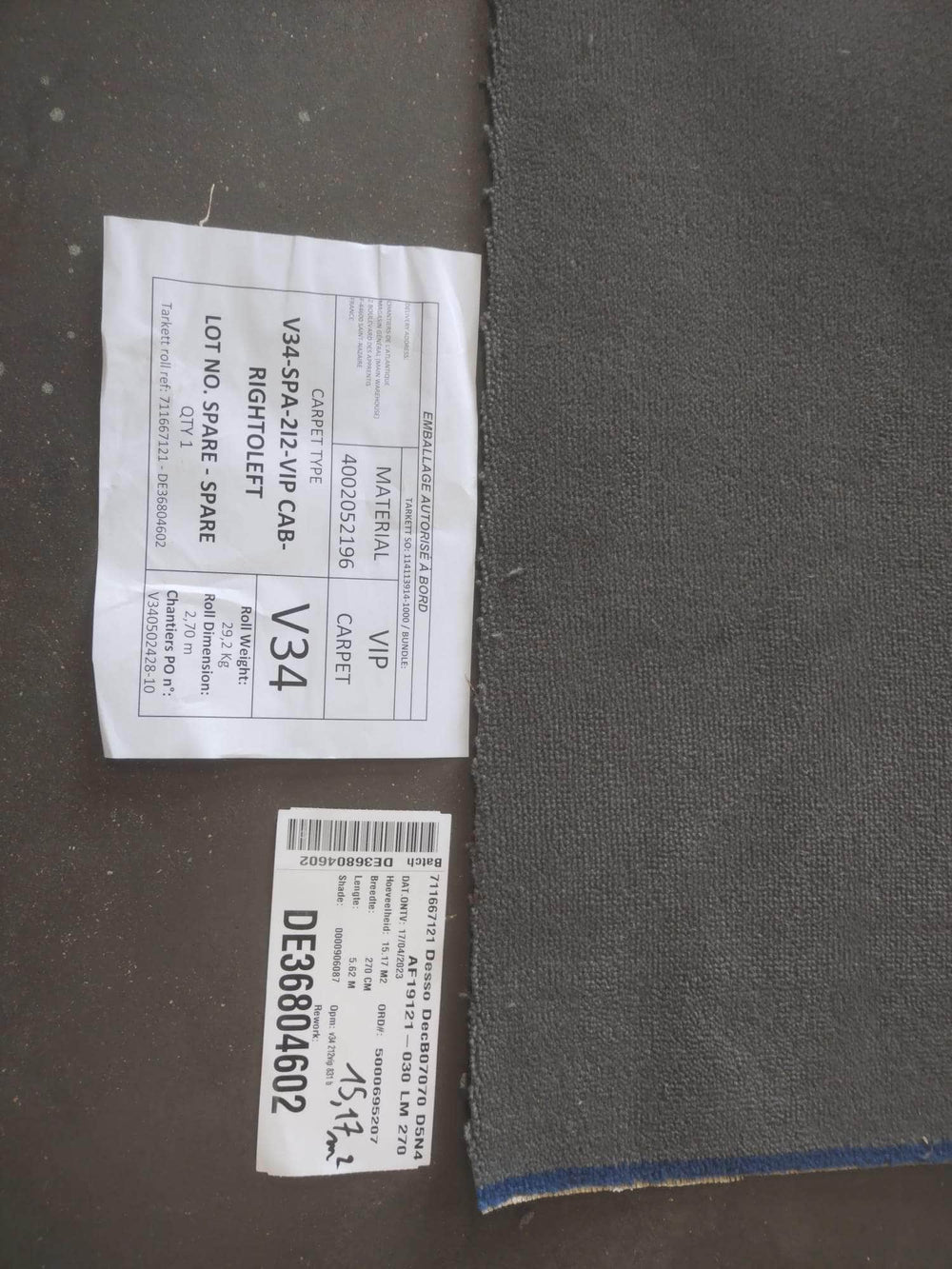 Sols (réemploi), sols, réemploi, moquette  -  Moquettes axminster en rouleau, passage intensif, vendu au m²