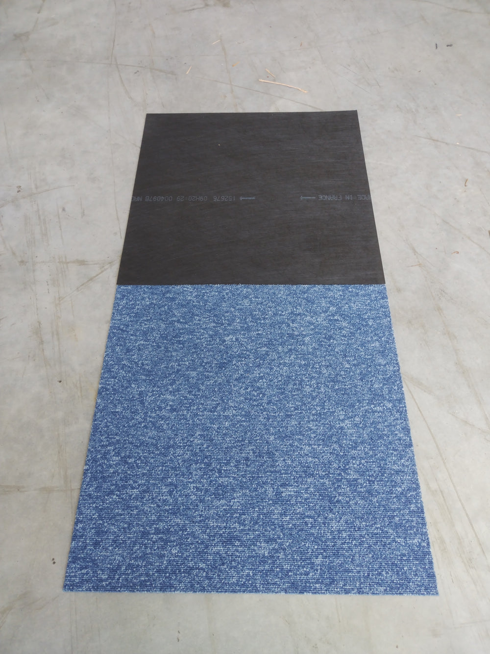 Dalle bleu moquette - 500 x 500 x 5.5 mm (Quadro Montana 0150)