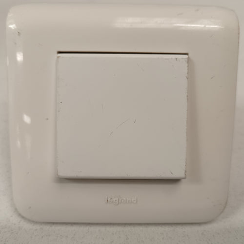 Interrupteur x 1 blanc - 80 x 80 mm