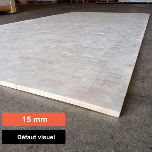 Panneau décoratif bois balsa - 2500 x 1260 x 15mm (défaut visuel)