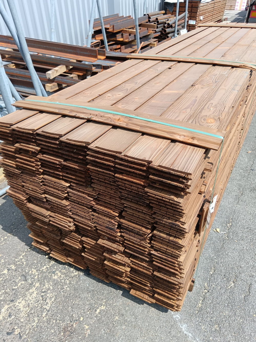 Bardage épicéa traité classe 3 brun - 21x120 - L=3,6m