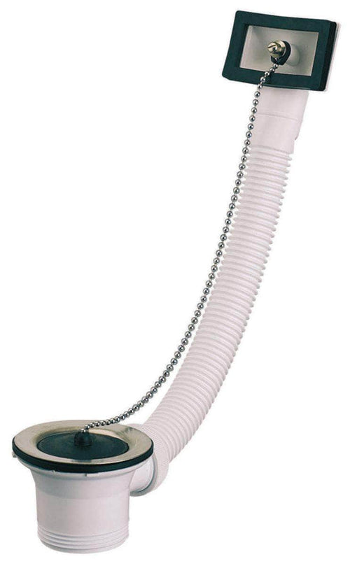 Bonde Altech plastique evier inox avec trop plein 1 cuve diamètre 50 à bouchon