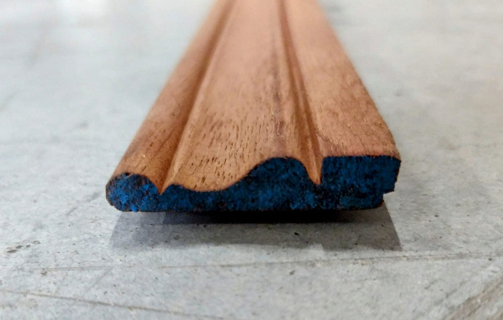 Chambranle LVX boudin - Bois exotique rouge - 9x43x2400