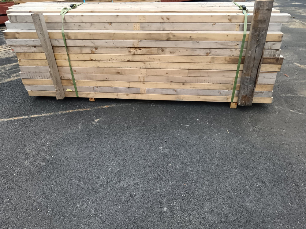 Chevron epicéa bois massif abouté - 80 x 100 - L=3m (etat d'usage)