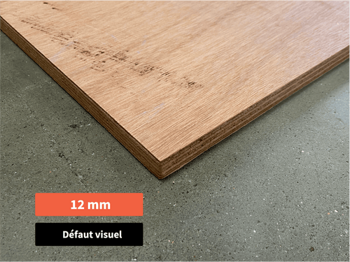 Contreplaqué okoumé - 2500 x 300 x 12 mm (défaut visuel)