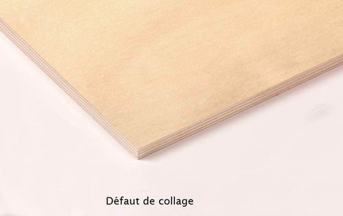 Contreplaqué peuplier - 2500 x 1220 x 10 mm (défaut de collage)