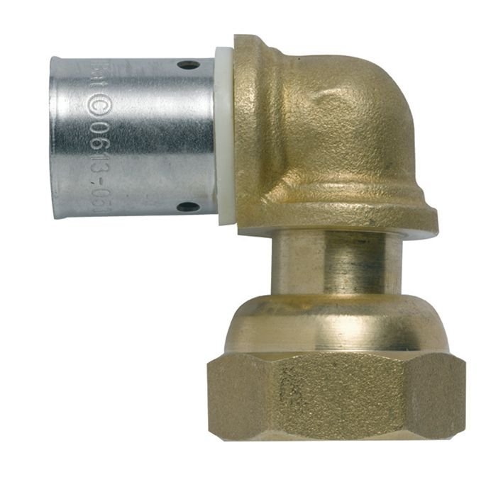 Coude à sertir femelle à écrou tournant DN12 - 12x17 Réf 523328 - ES2 THERMACOME