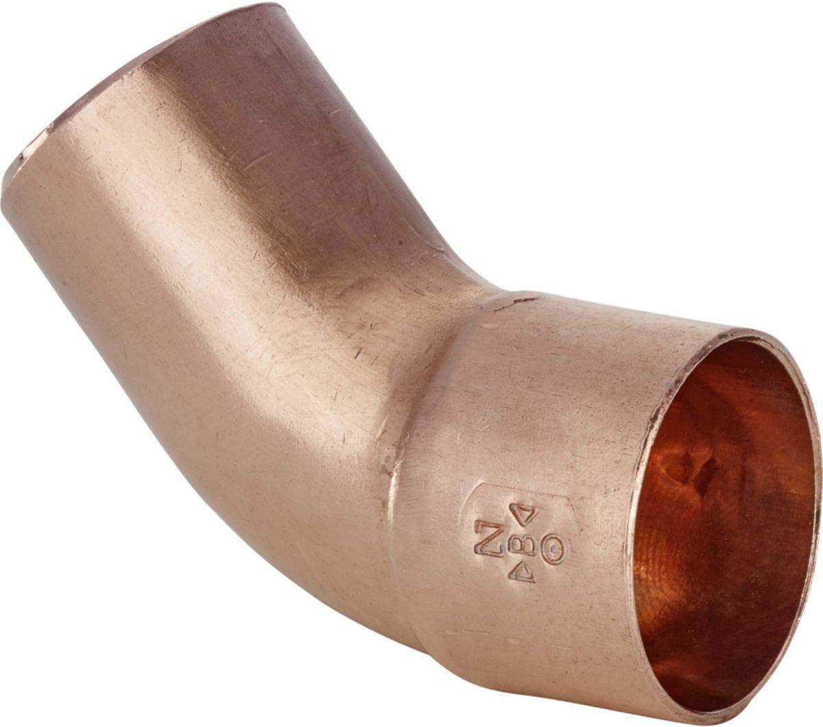 Coude cuivre 5040 petit rayon 45° mâle femelle D 14 ALTECH (Sachet de deux éléments)