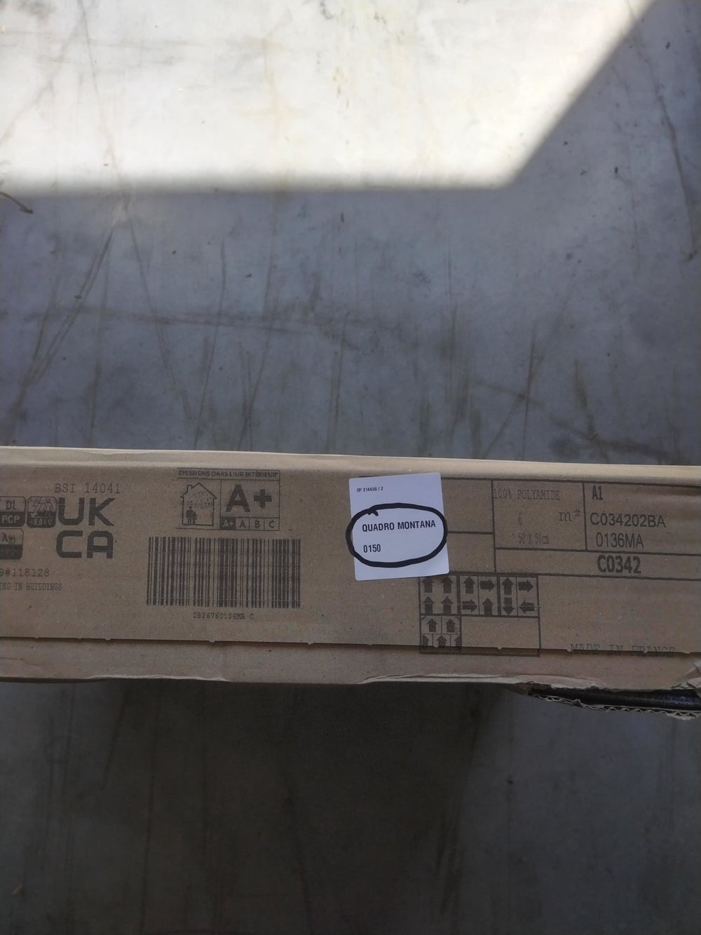 Dalle bleu moquette - 500 x 500 x 5.5 mm (Quadro Montana 0150)