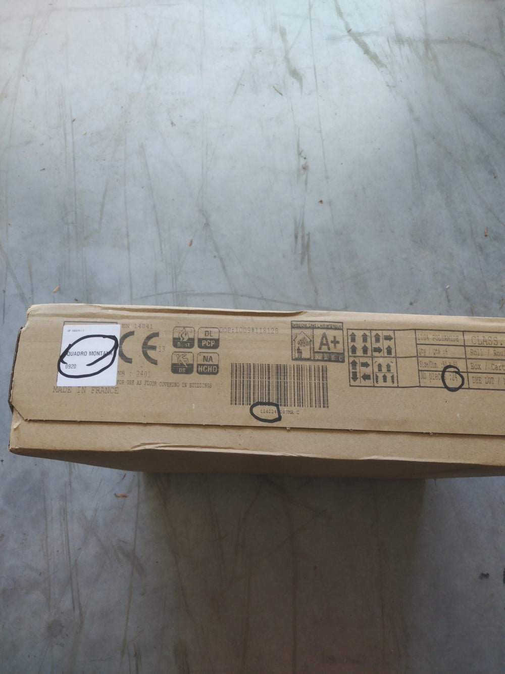 Dalle moquette gris clair - 500 x 500 x 5.5 mm - Udirev (Quadro Montana 0920)