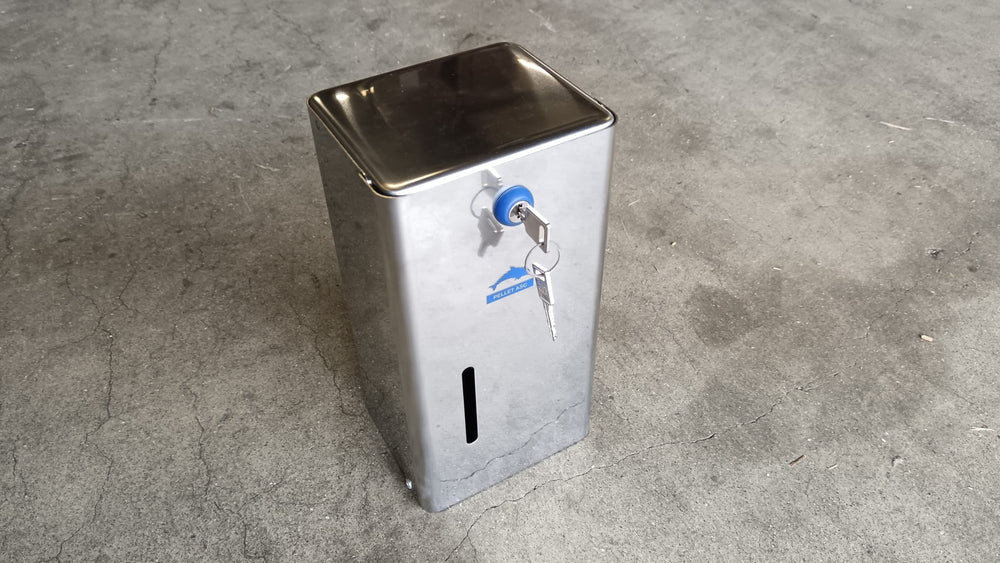 distributeur de papier mixte fermeture à clé 2 rouleaux ou 5 paquets inox PELLET ASC