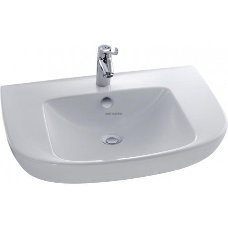 Lavabo autoportant, 70x56,5cm, percé 1 trou Conforme aux réglementations PMR Robinetterie conseillée : Easy E18161 - CP réf. E4 JACOB DELAFON