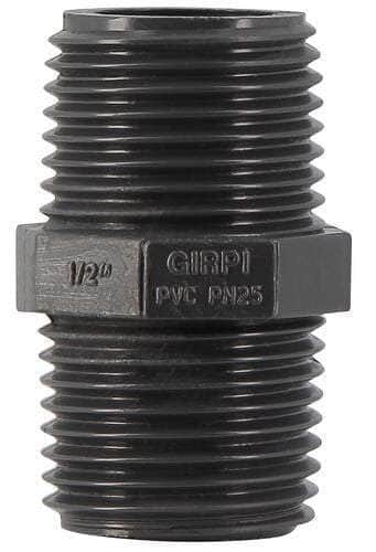 Mamelon double fileté droite - droite 15x21 EFD20 (sachet de 10 unités) NICOLL