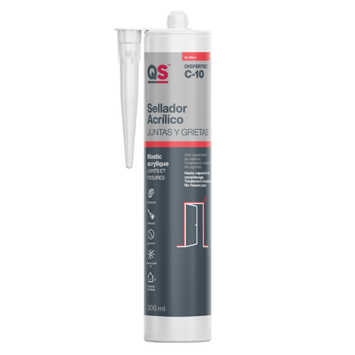 Mastic Acrylique gris Dispertec C - 10 (Cartouche 300 ml)