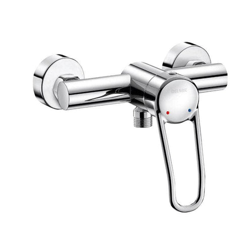 Mitigeur de douche mural sortie basse manette ajourée réf. 2739S DELABIE