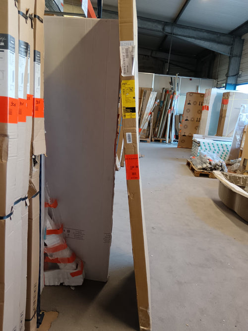 Paroi de baignoire 1 élément pivotant, pivots à gauche, CADA XS, largeur 750 mm, hauteur 1600 mm, Profilé Blanc, Verre clair traité anticalcaire Réf. CCDFL075162PK 1403030460