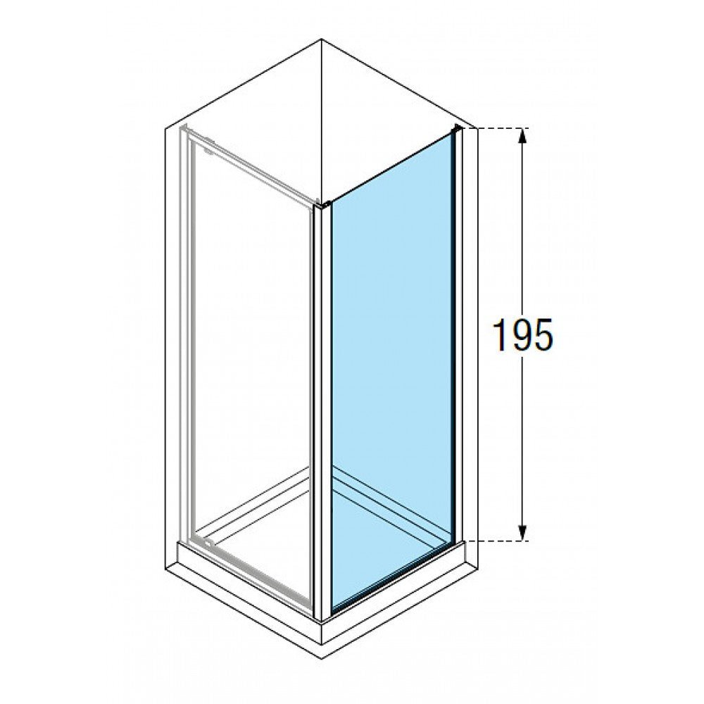 Paroi de douche fixe extensible 96 - 102 cm verre transparent YOSO96 - 1
