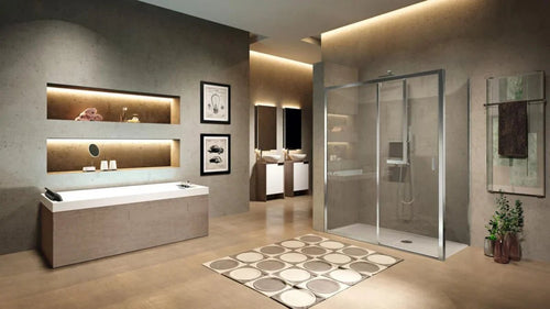 Paroi de douche Lunes 2.0 168 extensible 168 - 174 cm prolif blanc verre trempé tra