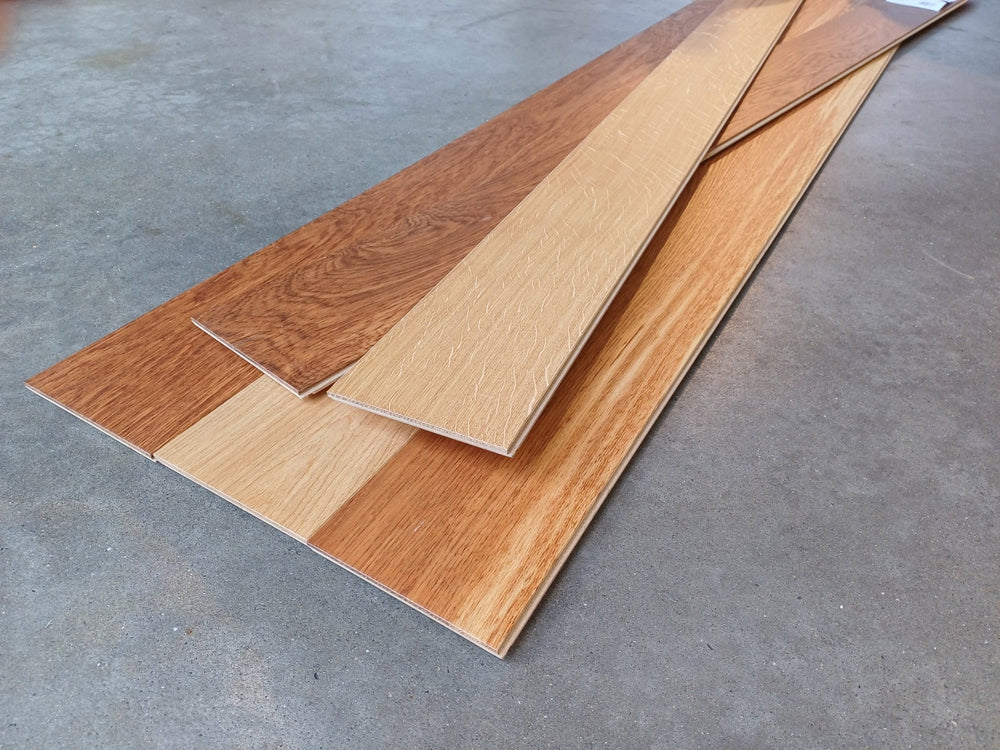 Parquet Contrecollé Diva 139x495 - 1992 Clic HDF 13mm Chene Flamme Caramel (4 chanfreins)