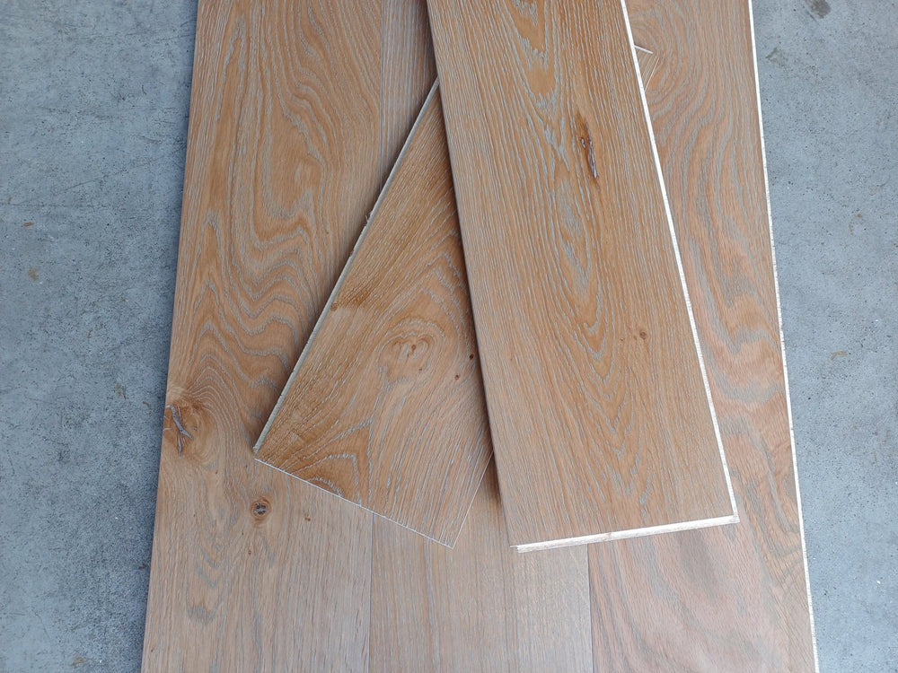 Parquet Contrecollé Diva 184x500 - 2000 Rainures Languette 15mm Chene Authentique Huilé Flanelle (4 chanfreins)