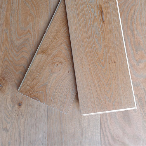 Parquet Contrecollé Diva 184x500 - 2000 Rainures Languette 15mm Chene Authentique Huilé Flanelle (4 chanfreins)