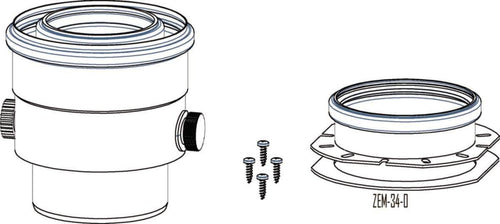 Pièce d'adaptation pour cheminée C33 diamètre 60 / 100 80 / 125 réf. 7716900718 BOSCH HOME COMFORT