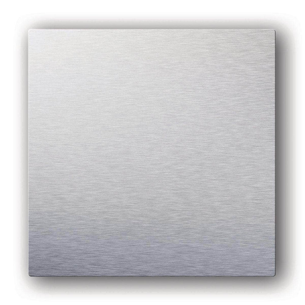 Plaque design pour la grille fixe ColorLINE - aluminium brossé - diamètre de 180 mm - pour support de plaque de 80 ou 125 mm Réf. 11022172 ALDES
