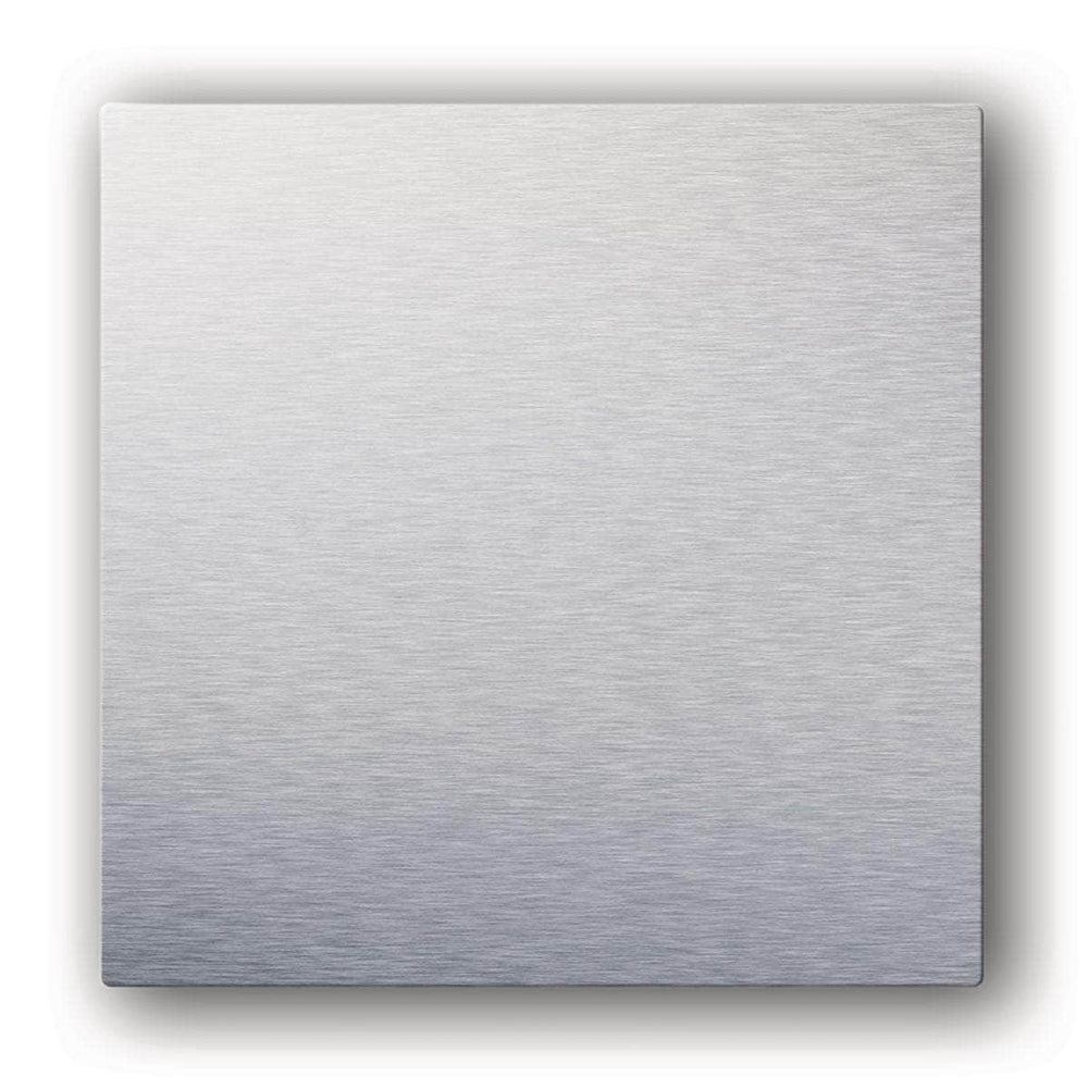 Plaque design pour la grille fixe ColorLINE - aluminium brossé - diamètre de 180 mm - pour support de plaque de 80 ou 125 mm Réf. 11022172 ALDES