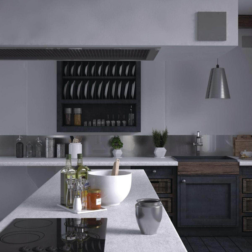 Plaque design pour la grille fixe ColorLINE® - taupe - diamètre de 180 mm - s'adapte sur le support de plaque de 80 ou 125 mm 11022162 ALDES