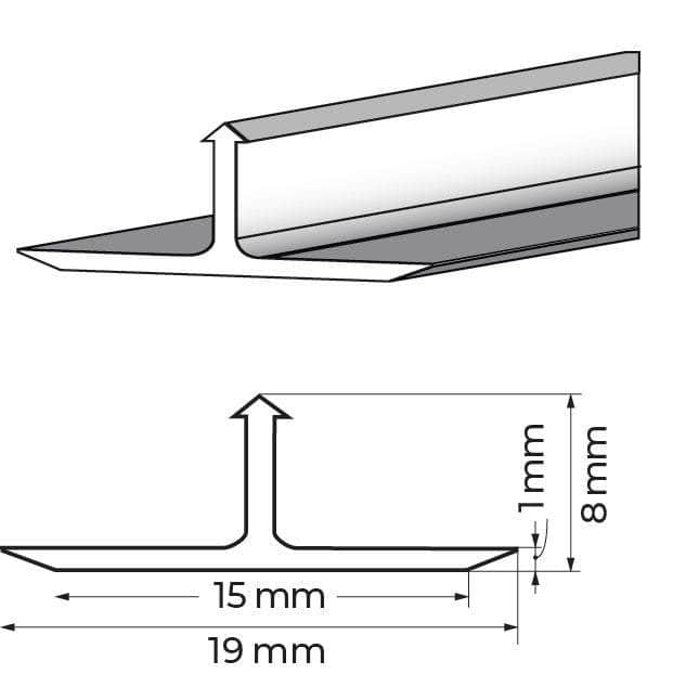 Profilé intermédiaire Alterna pour panneau mural 240cm ALTERNA