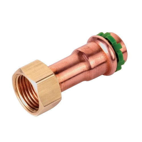 Raccord cuivre à sertir eau ecrou tournant à joint plat D 42 - 50x60 ref 4359GVW42134 COMAC