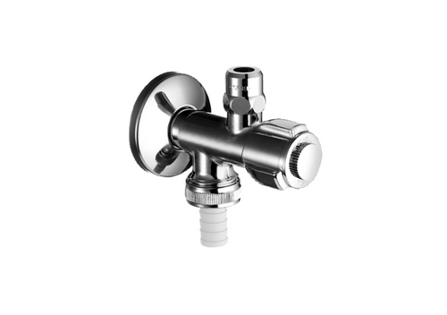 Robinet équerre 15 x 21 chromé double tige SCHELL ref 038370699
