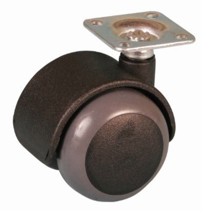 Roulette de meuble antidérapante à platine pivotante - Charge admissible 25kg. Ø50mm - CIME