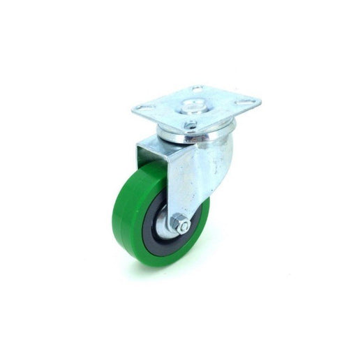 Roulette Pivotante À Platine Galet Caoutchouc Vert Diam 65 mm Caujolle