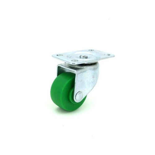 Roulette Pivotante À Platine Galet plastique Vert Diam 30 mm Caujolle