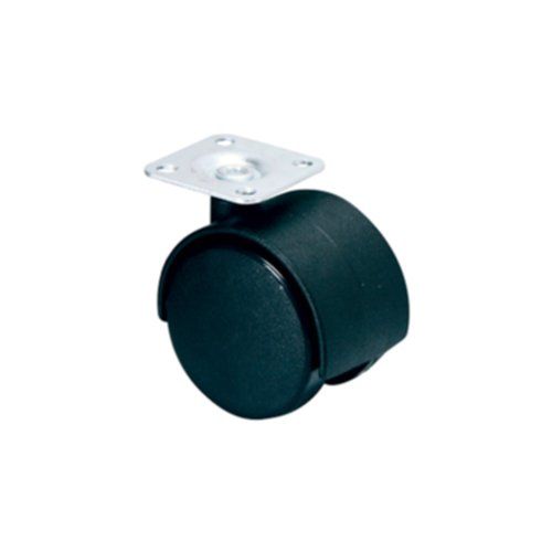 Roulette pivotante à platine polypropylène noir Ø50mm charge 40kg - CIME
