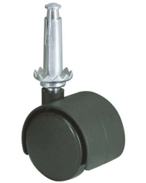 Roulette pivotante à tige fixe polyamide noir Ø35mm charge 20kg - CIME