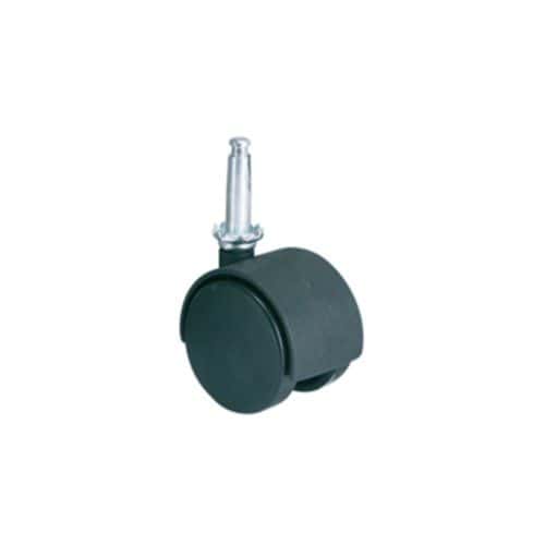 Roulette pivotante à tige fixe polypropylène noir Ø50mm charge 40kg - CIME