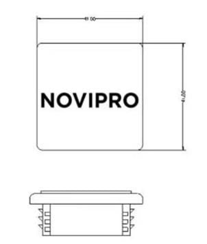 Sachet de 20 Bouchons p/rail str 41 mm x 21 mm NOVIPRO