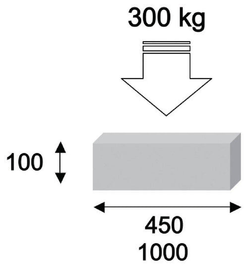 Support sol longueur 1 mètre supporte 150 kg (par 2) réf. 1001SP