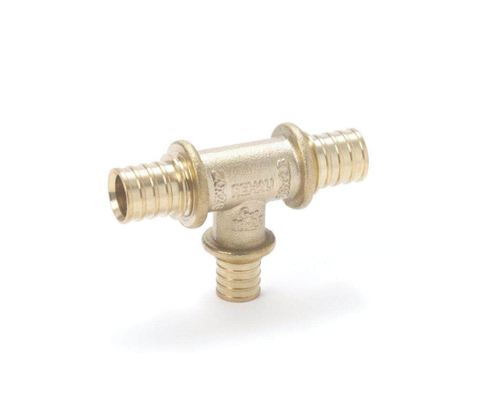 Té à sortie réduite diamètre 40 - 20 - 40 en laiton non dézincifiable Rehau Réf 11690681001 REHAU