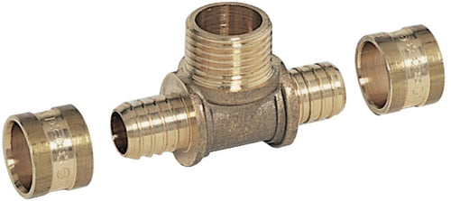 Té PER à glissement ALTECH sortie mâle 15x21 - 16 (sachet d' 1 pièce)