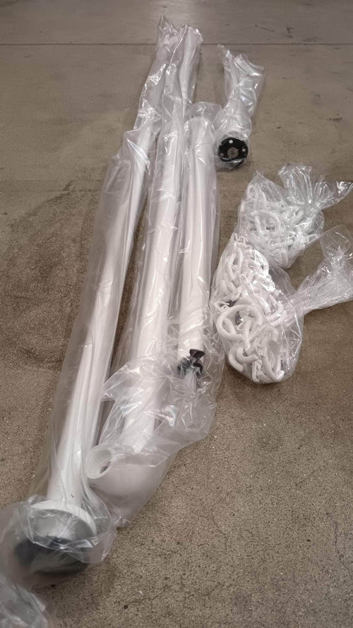 Tringle À Rideaux En Nylon 34mm A=1800x800mm Avec 26 Anneaux De Rideaux