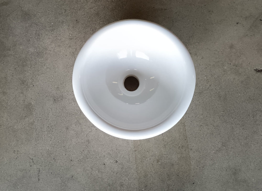 Vasque ronde à encastrer céramique blanc - 290 x 290 x 145 mm