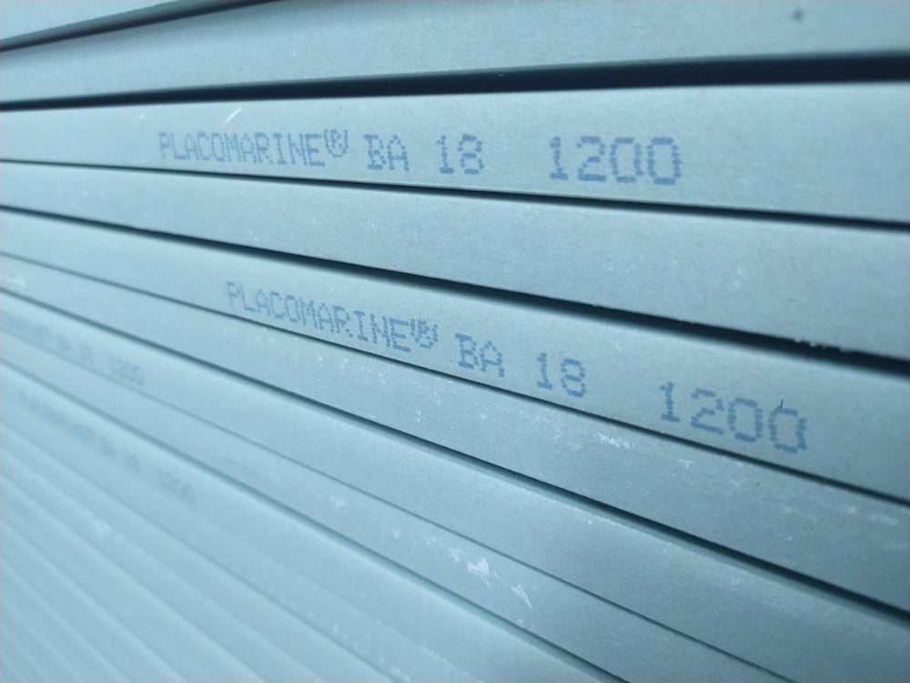 Plaque de plâtre BA18 - 2500 x 1200 x 18 mm - Placomarine