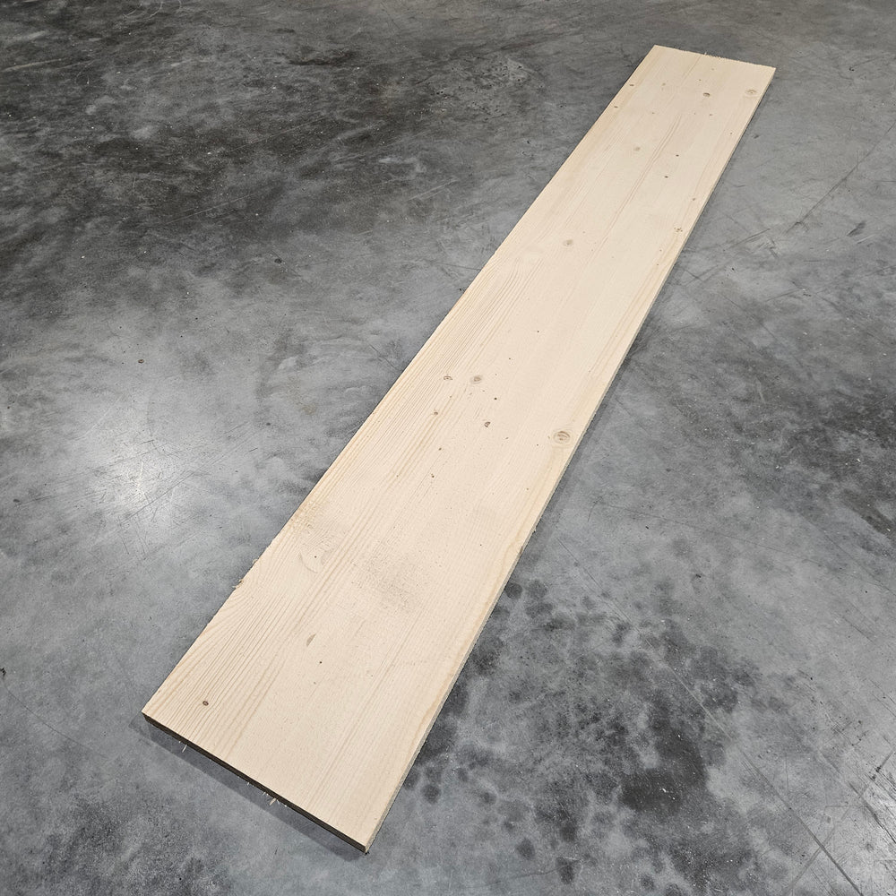 Tablette resineux lamellé collé - 2500 x 300 x 25 mm (brut de sciage)
