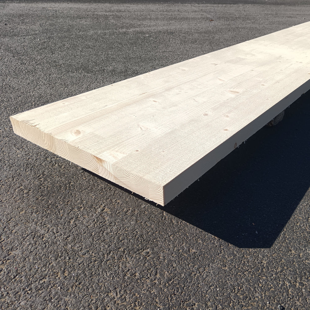 Plan de travail epicéa lamellé collé - 2500 x 480 x 45 mm (brut de sciage)