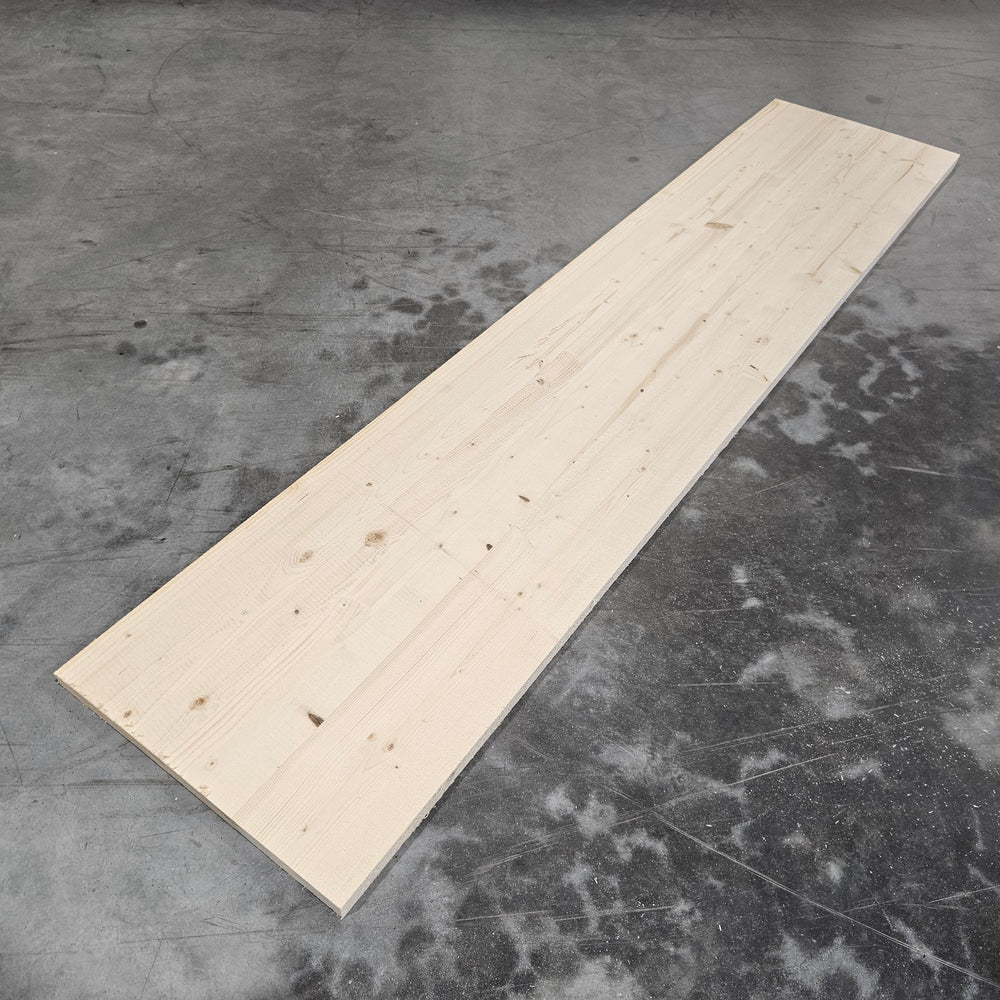 Tablette resineux lamellé collé - 1800 x 380 x 27 mm (brut de sciage)