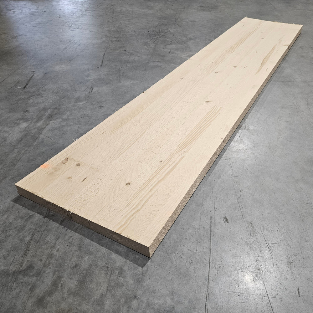 Plan de travail épicéa lamellé collé - 2500 x 480 x 35 mm (brut de sciage)